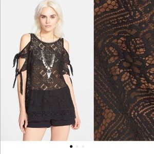 Free People Geo Sands Cold Shoulder Top